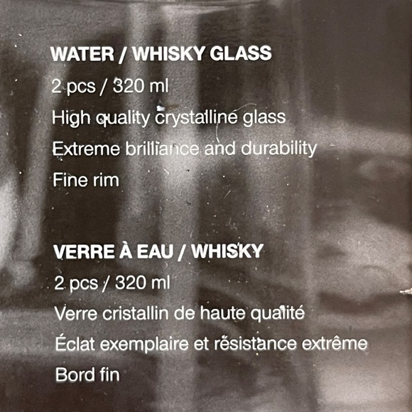 2 pack crystalline glass water/whiskey glass - Picture 2 of 2